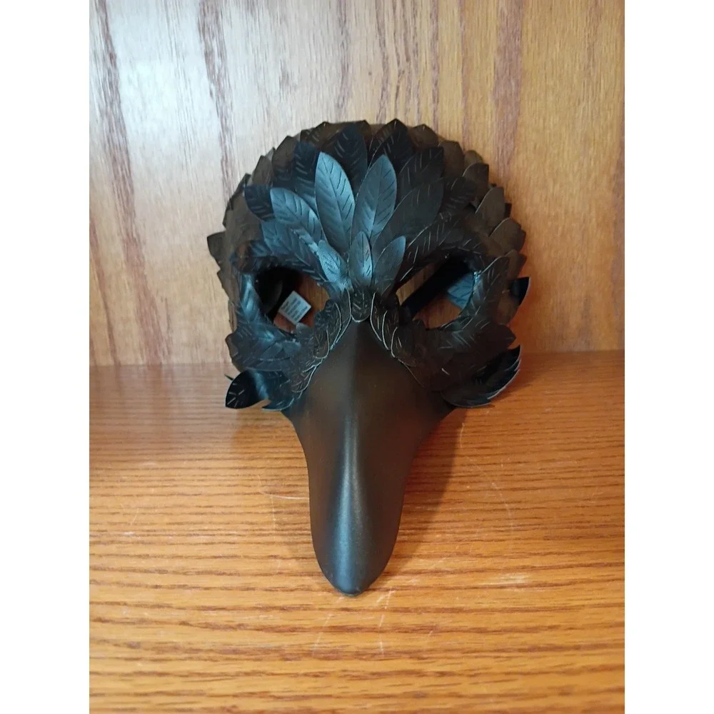 Smiffys Raven Mask Black Crow Long Beak Purge Halloween Masque Adult
